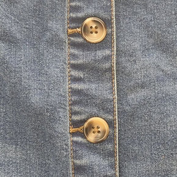 Maison Jules Womens Blue Denim Mini Daytime Skirt - Picture 4 of 4